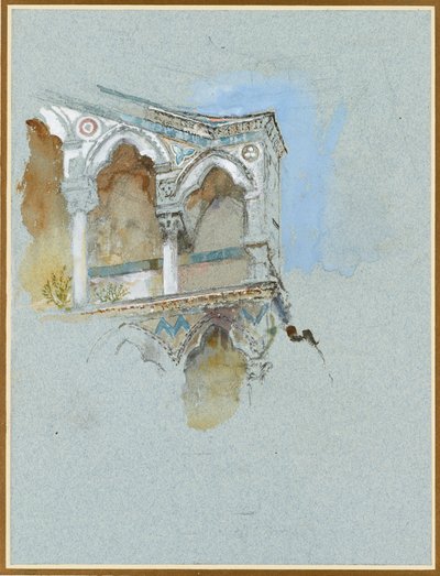 Study of Pisan Gothic Part of the Façade of San Michele in Borgo, Pisa by John Ruskin