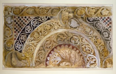 Study of a Panel on the Font of the Baptistery, Pisa by John Ruskin