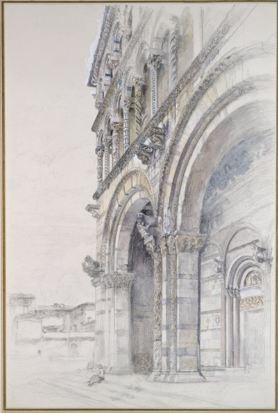The Duomo of San Martino, Lucca, July - August 1874 by John Ruskin