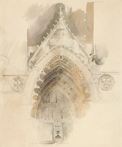 The Northern Arch of the West Entrance of Amiens Cathedral, 17-18 May or 23 September 1856 by John Ruskin