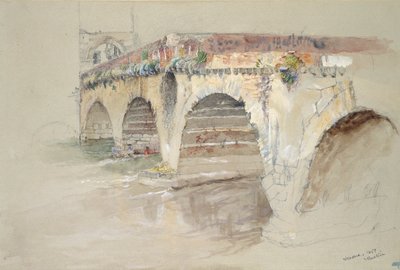 The Ponte della Pietra, Verona, 14-17 June 1869 by John Ruskin