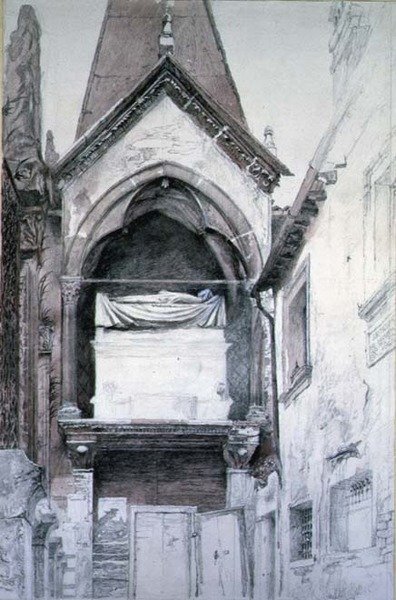 The Tomb of Cangrande I, Santa Maria Antica, Verona by John Ruskin