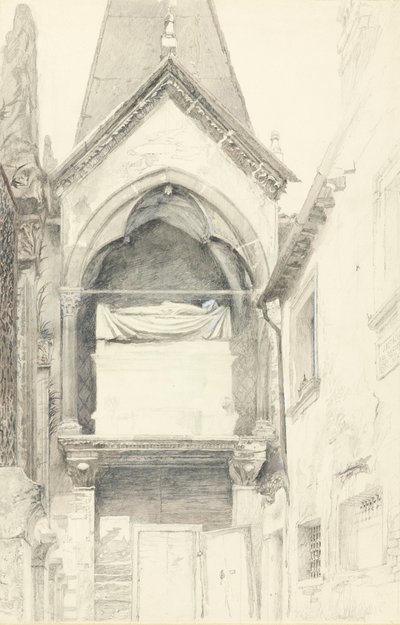 The Tomb of Cangrande I della Scala, Verona, 28 May-29 June 1869 by John Ruskin