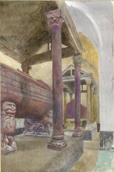 The Tomb of Frederick II in the Cathedral of Palermo, 23 - 30 April 1874 by John Ruskin