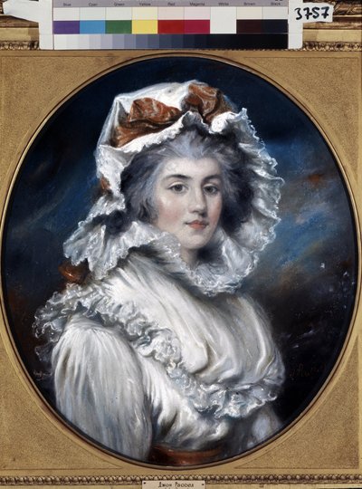 Portrait of a girl in a cap by John Russel