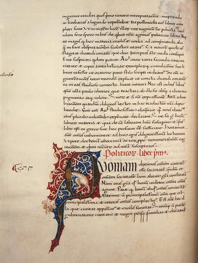 Ms.228, f.90v: Page from Aristotle