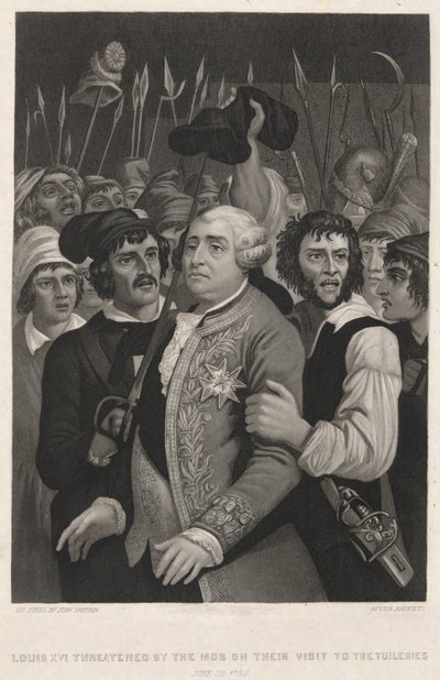 Louis XVI Threatened by the Mob on Their Visit to the Tuileries by John Sartain