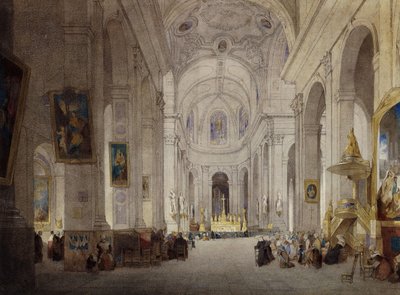 The Interior of the Church of St. Sulpice, Paris by John Scarlett Davis
