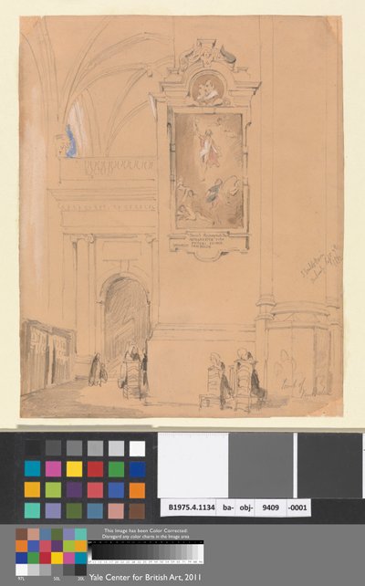 The Tomb of Van Balen, Antwerp, September 7, 1832 by John Scarlett Davis