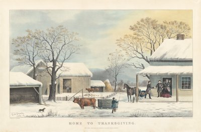 Home to Thanksgiving by John Schutler after George Henry Durrie