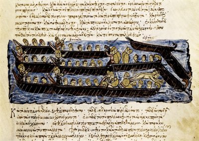 A Russian fleet, miniature from 