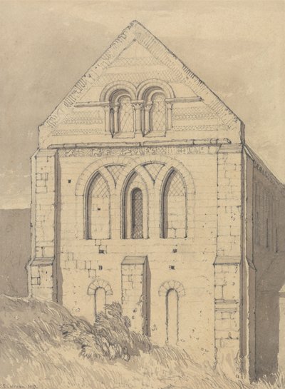 Church of Graville near Havre de Grace, Normandy: End of the North Transept by John Sell Cotman