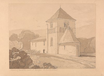 Church of Yainville, near Saint Georges de Bocherville, Normandy by John Sell Cotman