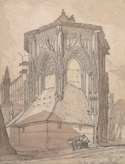 East End of Saint Jacques at Dieppe, Normandy by John Sell Cotman