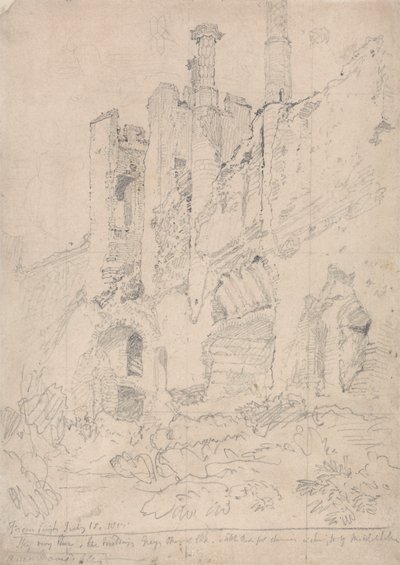 Framlingham Castle, Suffolk: Part of Ruined Interior by John Sell Cotman