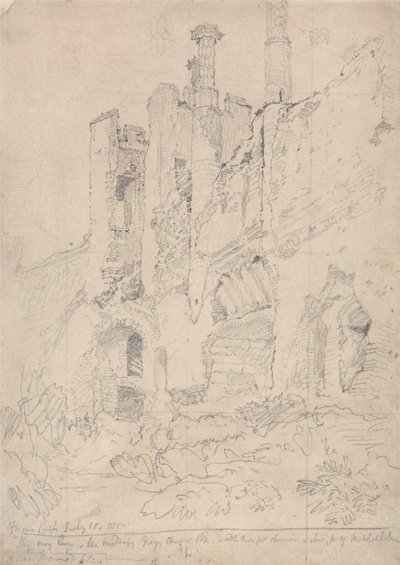 Framlingham Castle, Suffolk: Part of Ruined Interior by John Sell Cotman