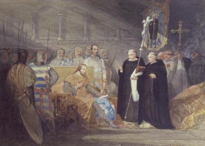 King John and Prince Henry at Swinstead Abbey by John Sell Cotman
