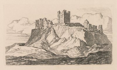 Liber Studiorum: Plate 30, Bambro Castle, Northumberland by John Sell Cotman
