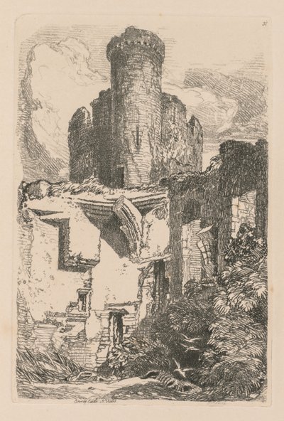 Liber Studiorum: Plate 31, Conway Castle, N. Wales by John Sell Cotman