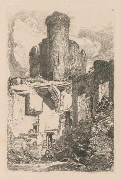 Liber Studiorum: Plate 31, Conway Castle, N. Wales by John Sell Cotman