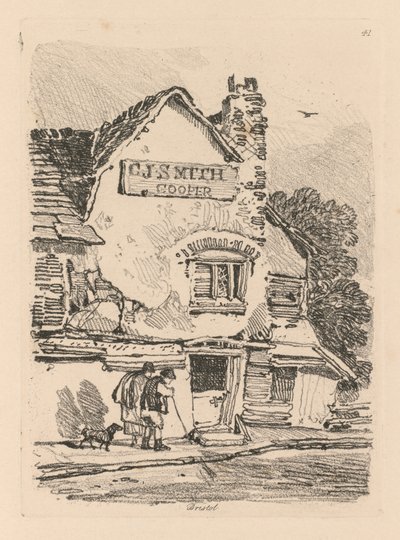 Liber Studiorum: Plate 41, House at Bristol by John Sell Cotman