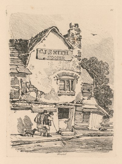 Liber Studiorum: Plate 41, House at Bristol, 1838 by John Sell Cotman