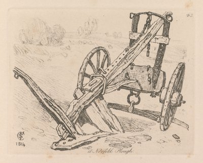 Liber Studiorum: Plate 43, A Norfolk Plough by John Sell Cotman