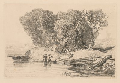 Liber Studiorum: Plate 7, Postwick Grove, Norfolk by John Sell Cotman