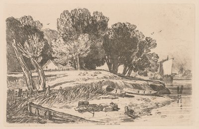 Liber Studiorum: Plate 8, Millbank on the Thames by John Sell Cotman