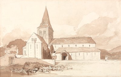 Notre Dame on the Water, Domfront, Normandy by John Sell Cotman