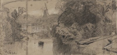 River Landscape, Probably near Thorpe, Norfolk by John Sell Cotman
