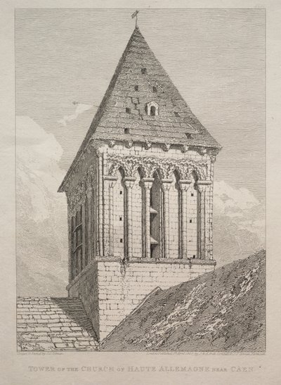 Tower of the Church of Haute Allemagne near Caen by John Sell Cotman