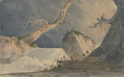 Waterfall in a Desolate Landscape by John Sell Cotman