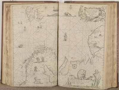 A Chart of the Sea Coasts of Russia, Lapland, Finmarke, Nova Zemla and Greenland, 1671 by John Seller