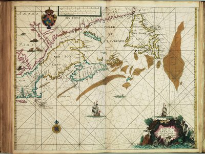 A chart of the coast of America from Newfoundland to Cape Cod by John Seller