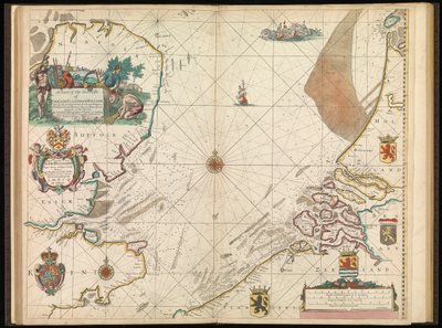 A chart of the sea coasts of England, Flanders and Holland, c.1672 by John Seller