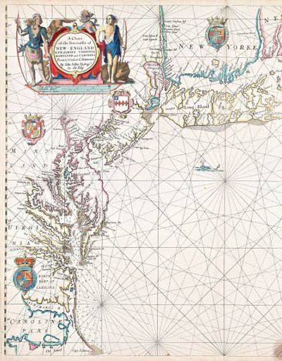 A chart of the sea coasts of New England, New Jersey, Virginia, Maryland and Carolina from Cape Cod to Cape Hatteras by John Seller