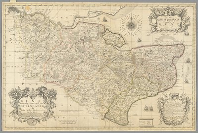 Kent, Actually Surveyed and Delineated by John Seller, c.1680 by John Seller