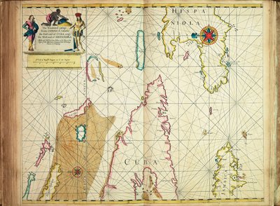 The Windward Passage from Jamaica, Between the East End of Cuba, and the West End of Hispaniola by John Seller
