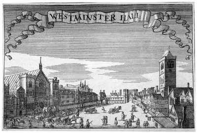 View of Westminster Hall and New Palace Yard, London by John Seller