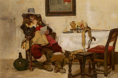 A Long Bill, a man reading by John Seymour (after) Lucas