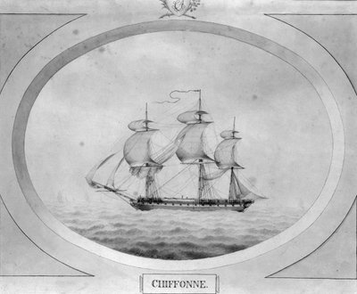 Chiffonne, the ship Charles Adam took from the French at the Seychelles Islands by John Shertcliffe