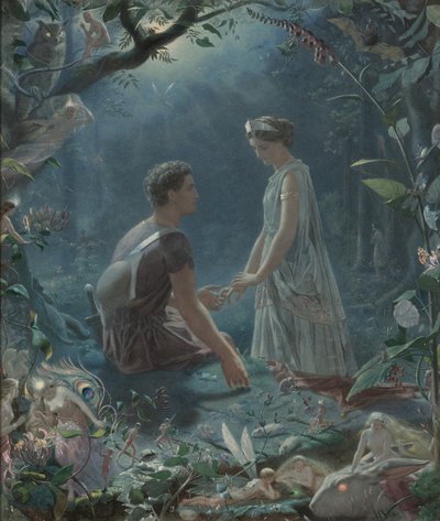 Hermia and Lysander. A Midsummer Night