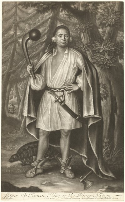 Etow Oh Koam, King of the River Nation by John Simon after John Verelst