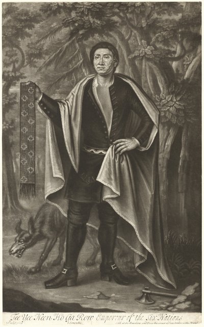 Tee Yee Neen Ho Ga Row, Emperor of the Six Nations by John Simon after John Verelst