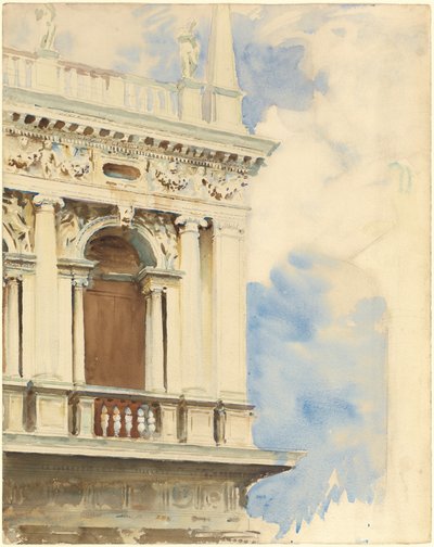 A Corner of the Library in Venice by John Singer Sargent