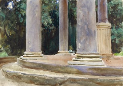 A View between the Columns of a Tempietto, late 19th century by John Singer Sargent