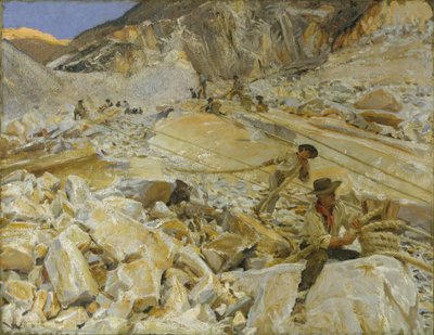 Bringing Down Marble from the Quarries to Carrara, 1911 by John Singer Sargent