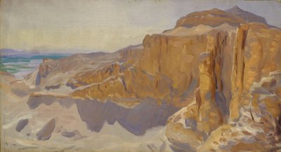Cliffs at Deir el Bahri, Egypt by John Singer Sargent