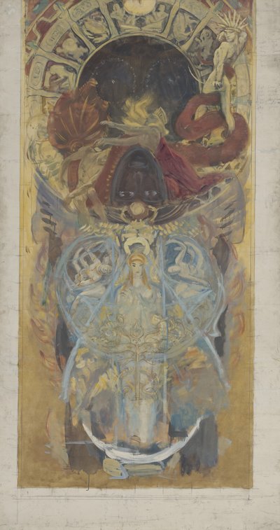 Design for Boston Public Library by John Singer Sargent